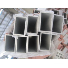 6061 t6 aluminium rectangle tube powder coating milky white color